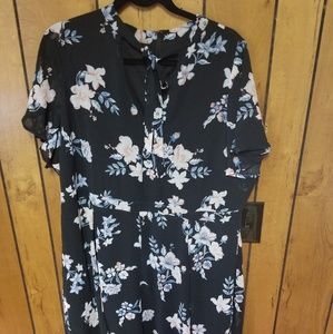 Torrid floral empire waisted chiffon dress